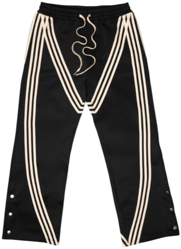"MMMatrix" Flared Sweats 2.0 (Black/Cream) - MMMBrand