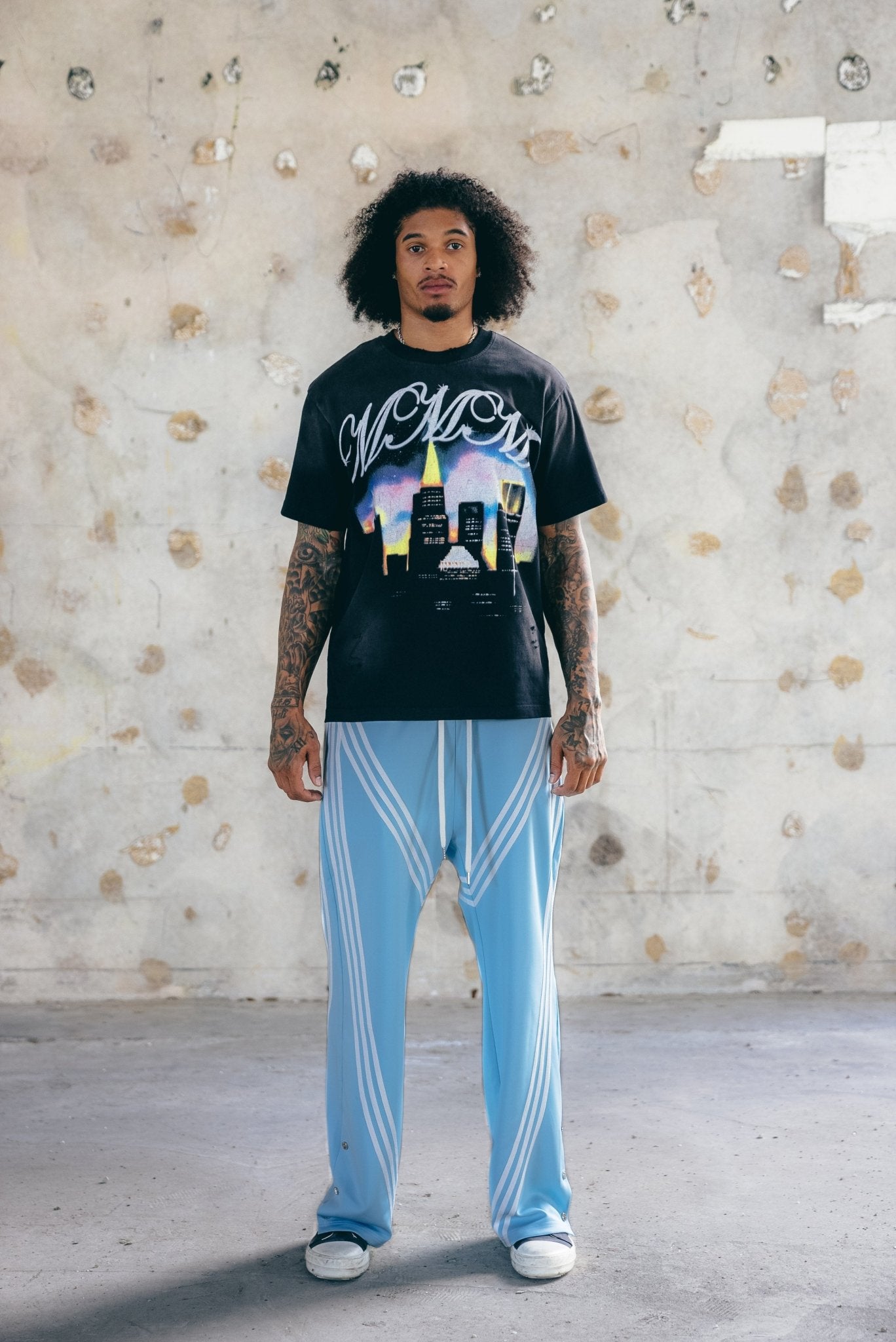 “BAMN” SUN FADED DISTRESSED TEE - MMMBrand