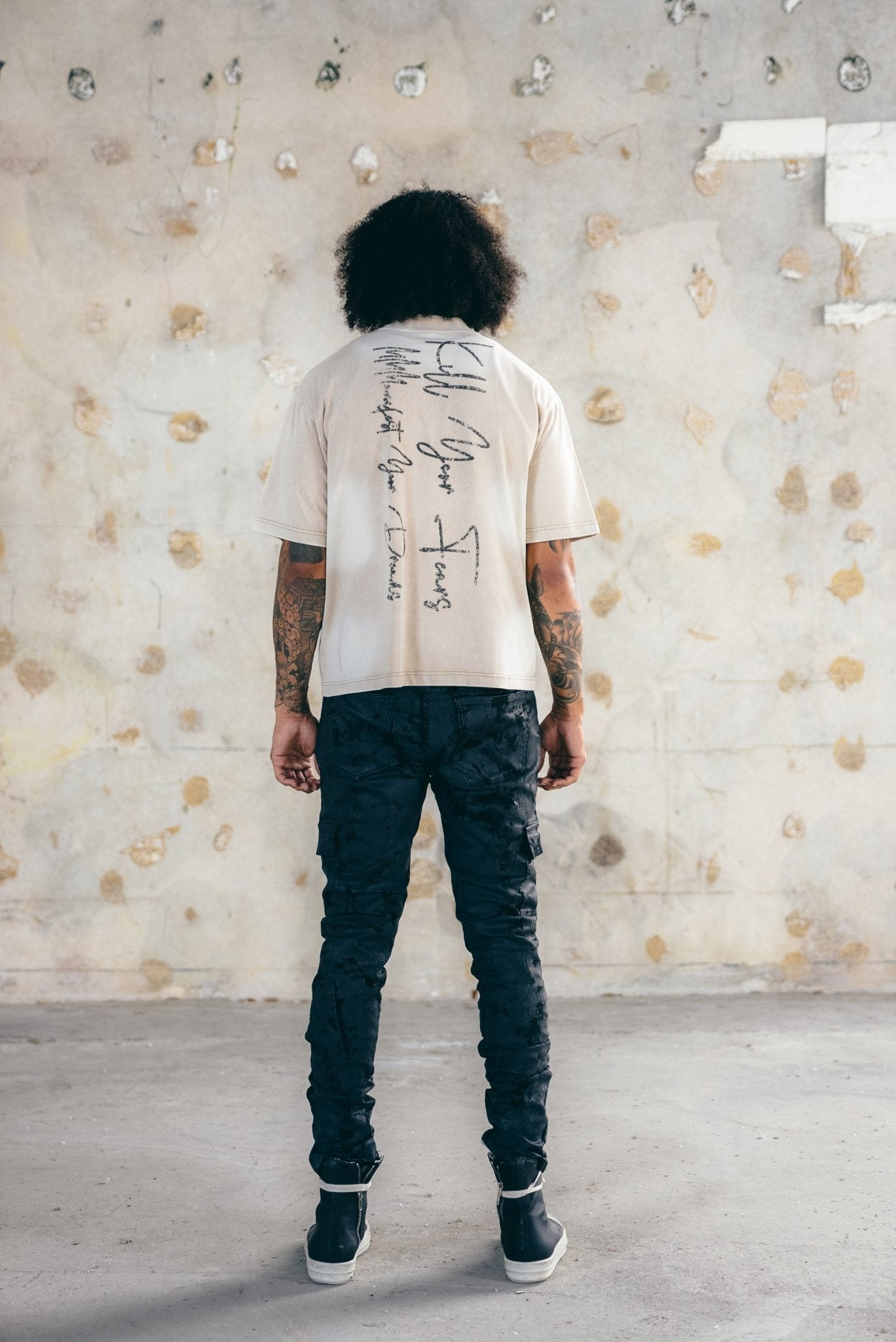 “KYFMYD” ACID WASHED SUN FADED TEE - MMMBrand