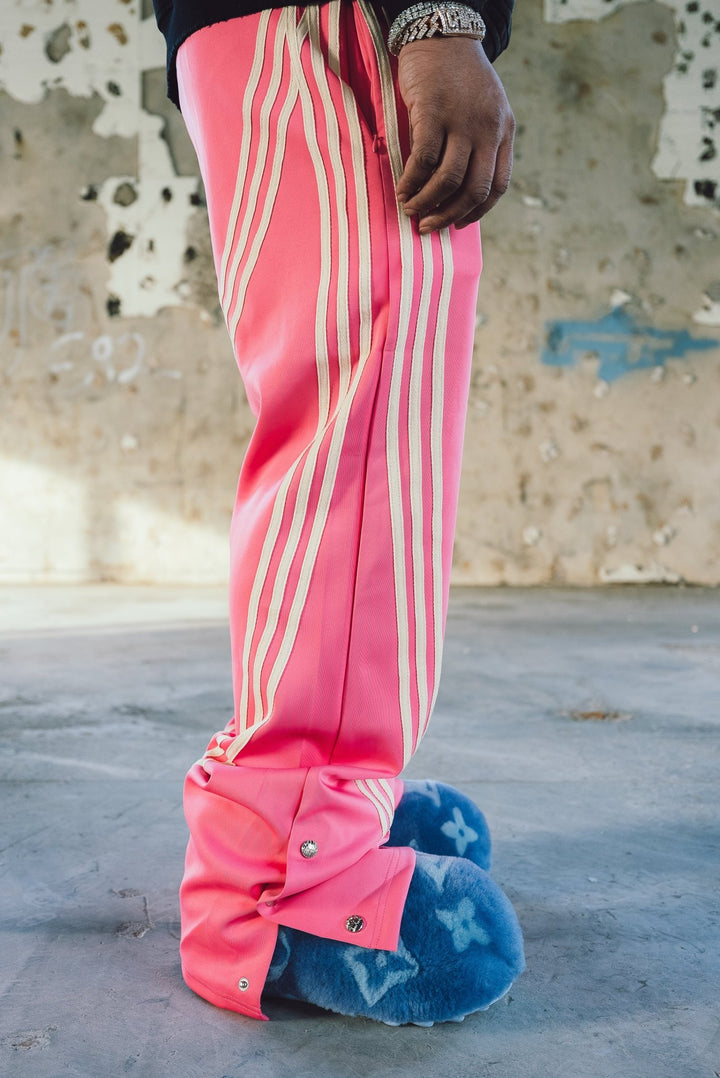 "MMMatrix" Flared Sweats 2.0 (Pink/cream) - MMMBrand
