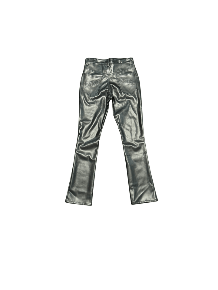 VEGAN LEATHER SLIM FIT JEANS BLACK - MMMBrand