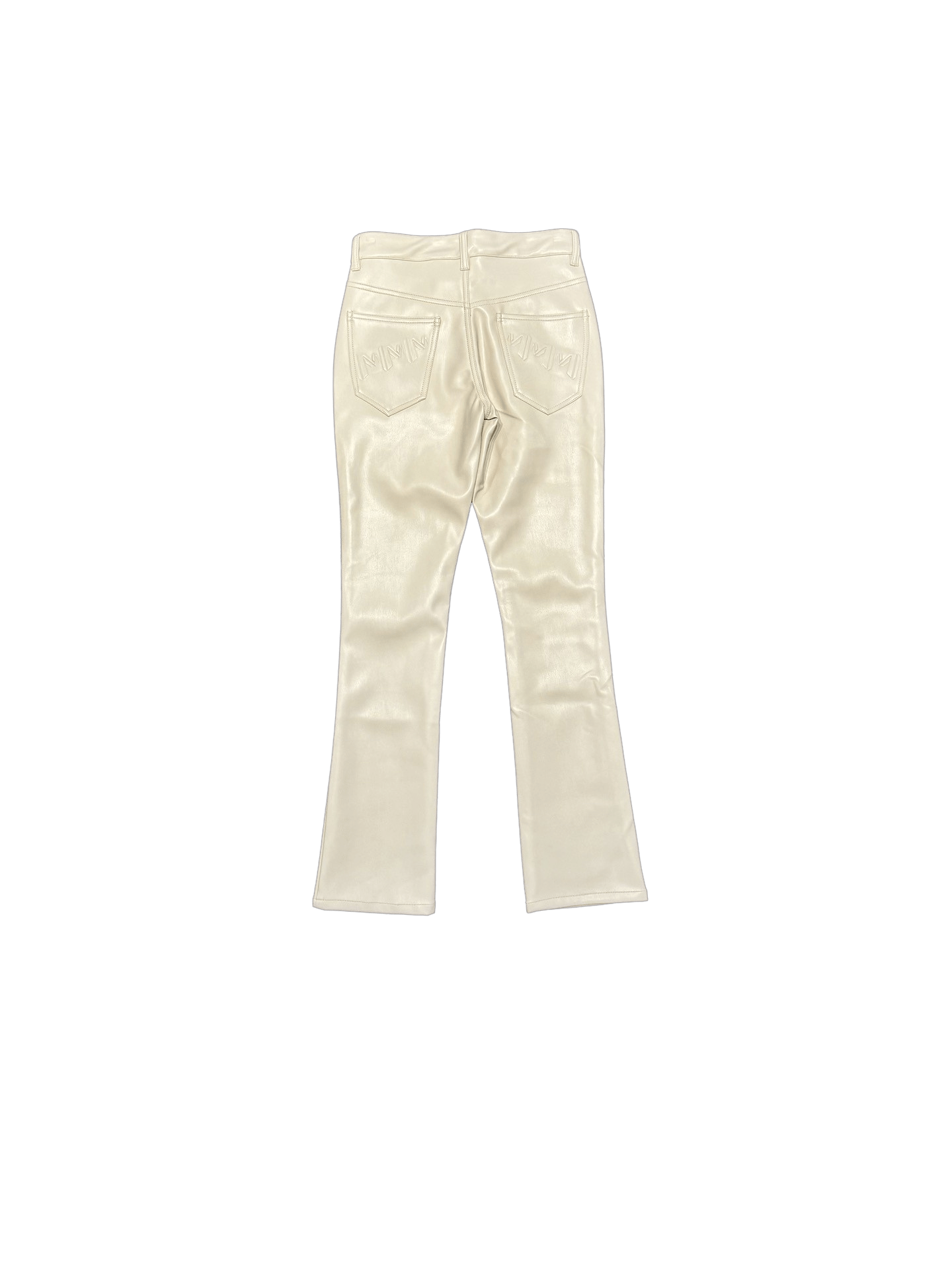 VEGAN LEATHER SLIM FIT JEANS KHAKI - MMMBrand