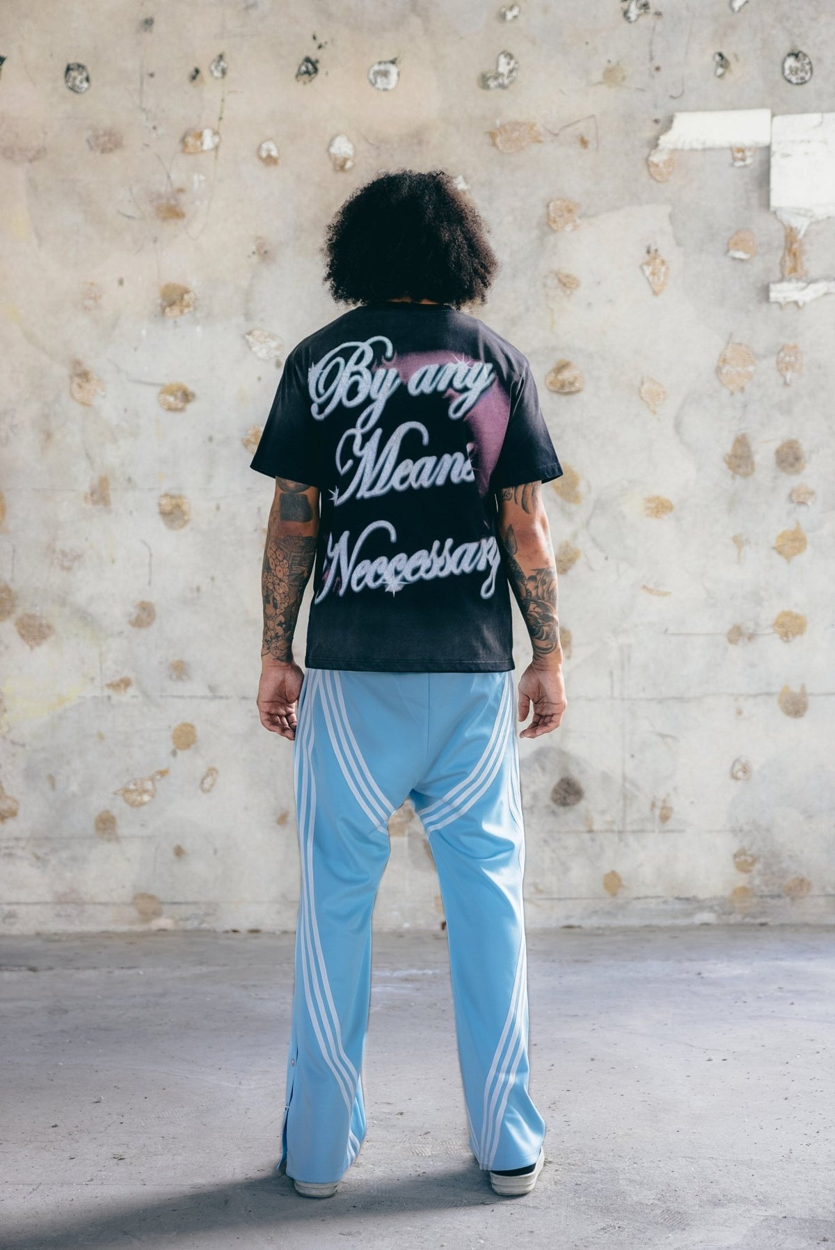 “BAMN” SUN FADED DISTRESSED TEE - MMMBrand