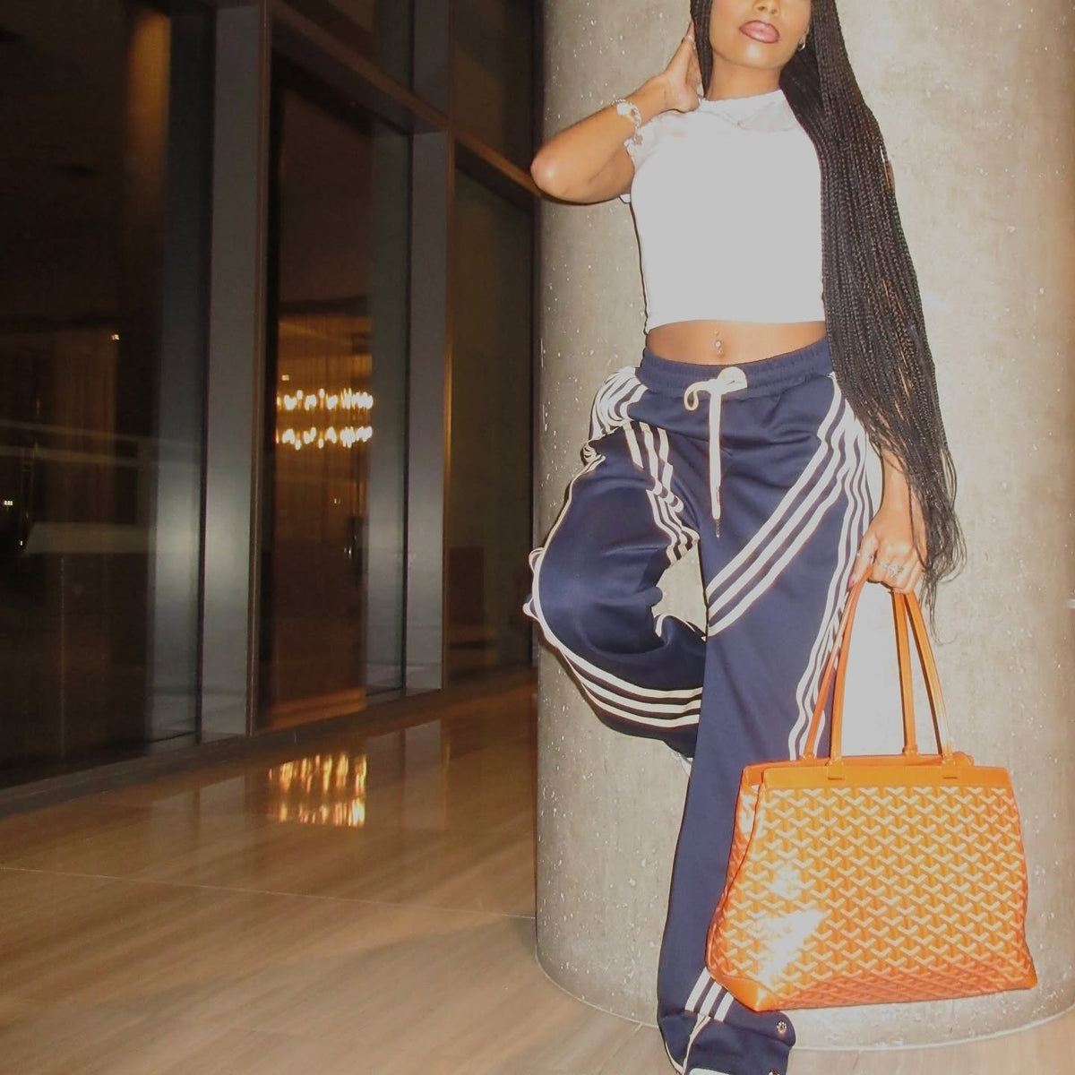 "MMMatrix" Sweats Navy&Cream - MMMBrand