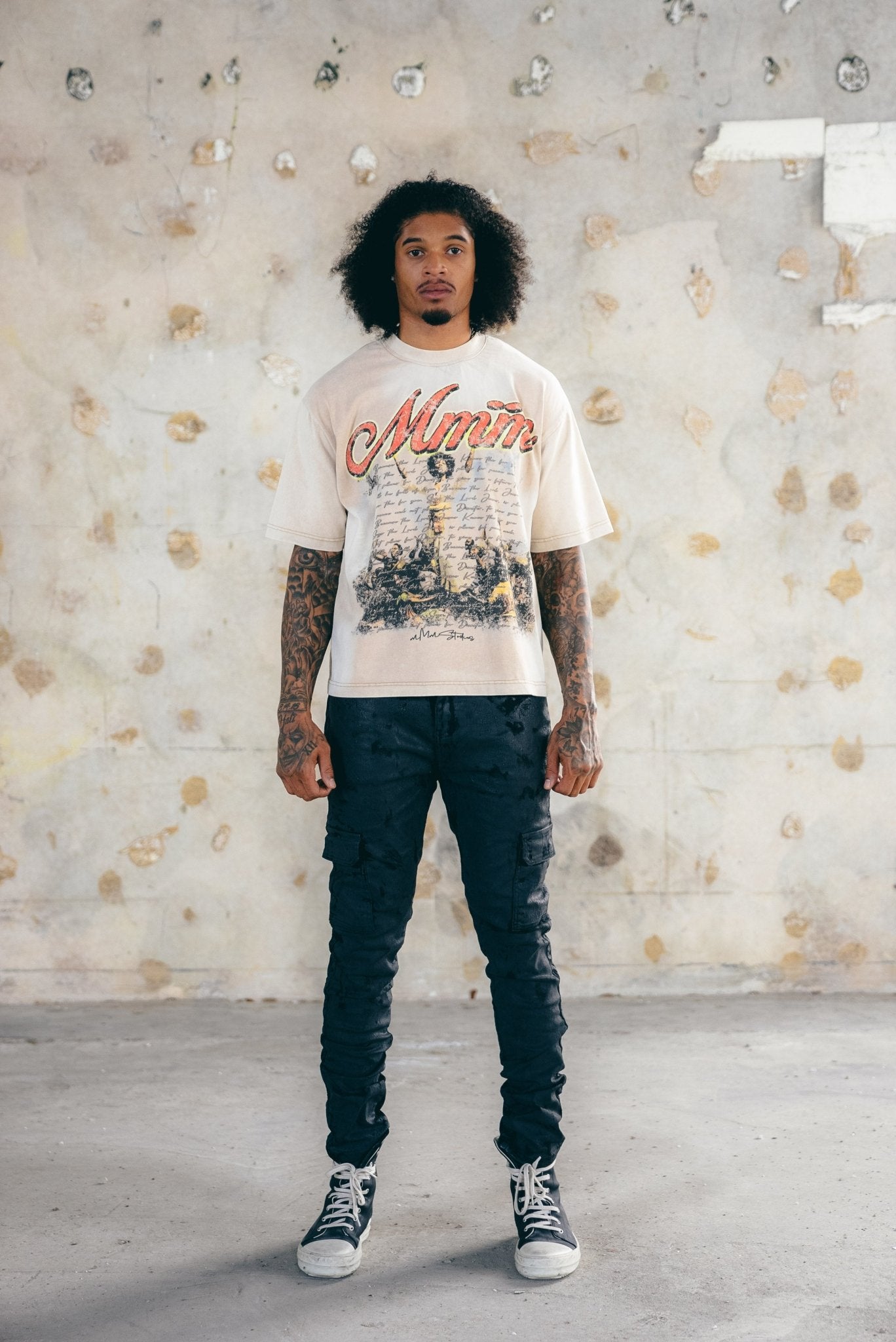 “KYFMYD” ACID WASHED SUN FADED TEE - MMMBrand