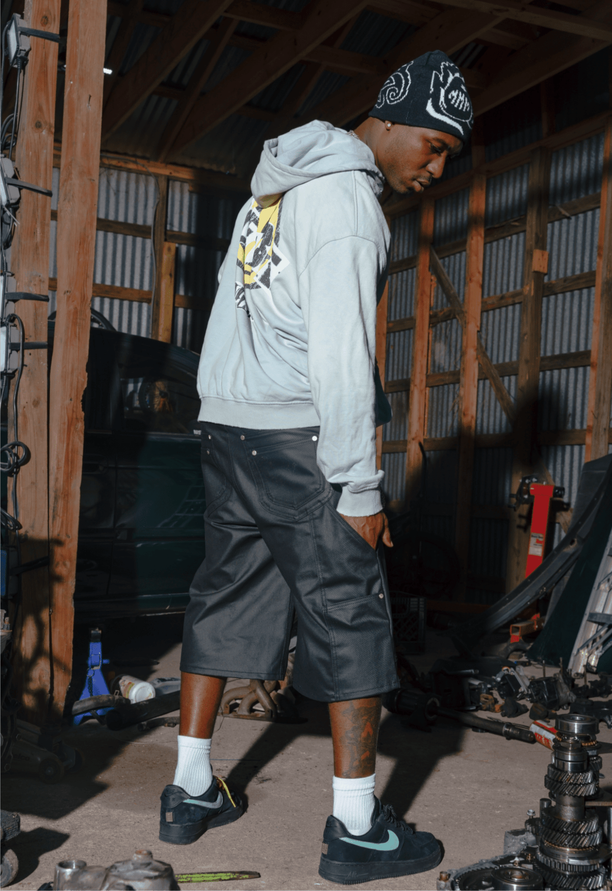 “Shut up Please” Sun Faded Hoodie (Sky Blue) - MMMBrand