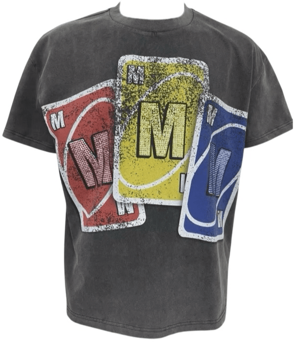 “MMMuno” VINTAGE RHINESTONE TEE BLACK - MMMBrand