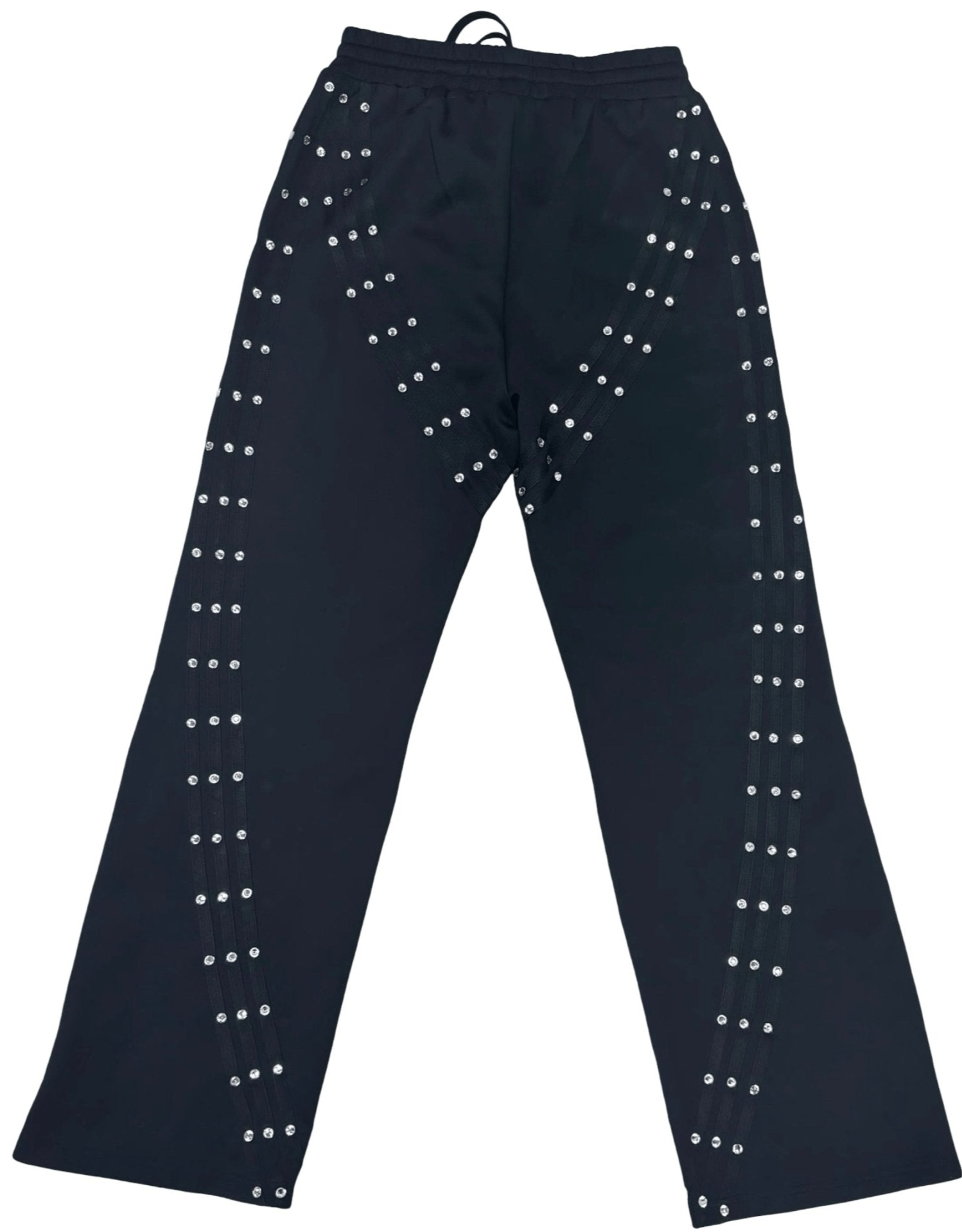 "MMMatrix" Flared Sweats 2.0 (Blackout/Rhinestone) - MMMBrand