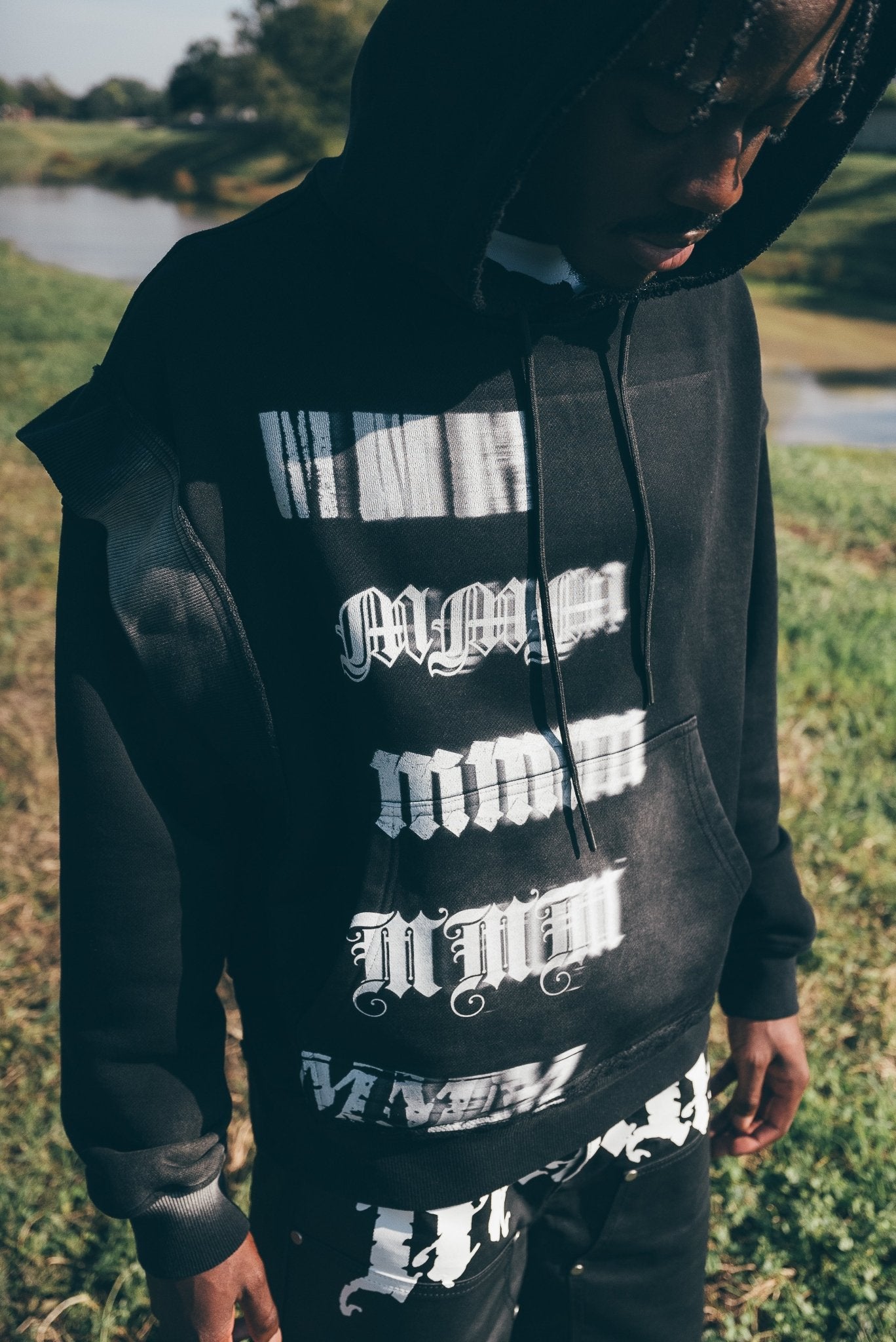 Reworked Sideways Blurr Logo Hoodie - MMMBrand