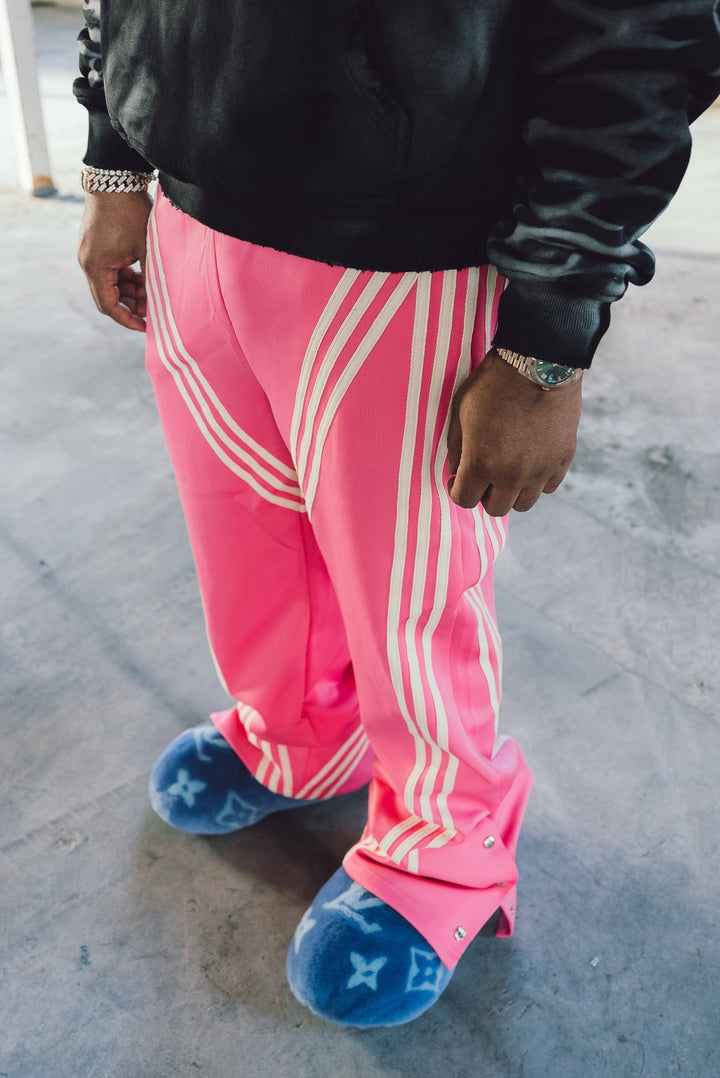 "MMMatrix" Flared Sweats 2.0 (Pink/cream) - MMMBrand