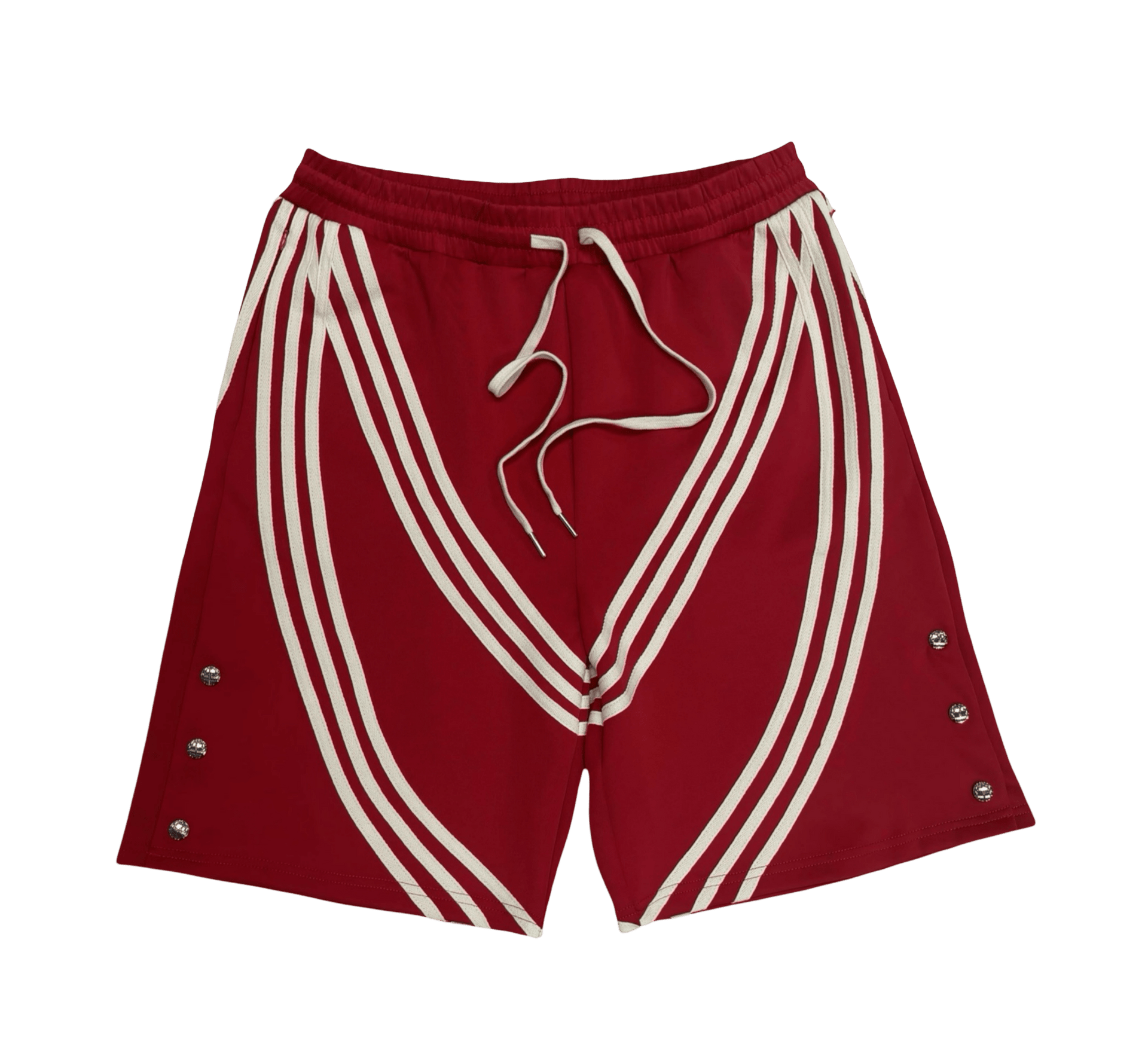 "MMMatrix" Snap Shorts (Rosso Scuderia/ Bianco Avorio)Red&Cream - MMMBrand