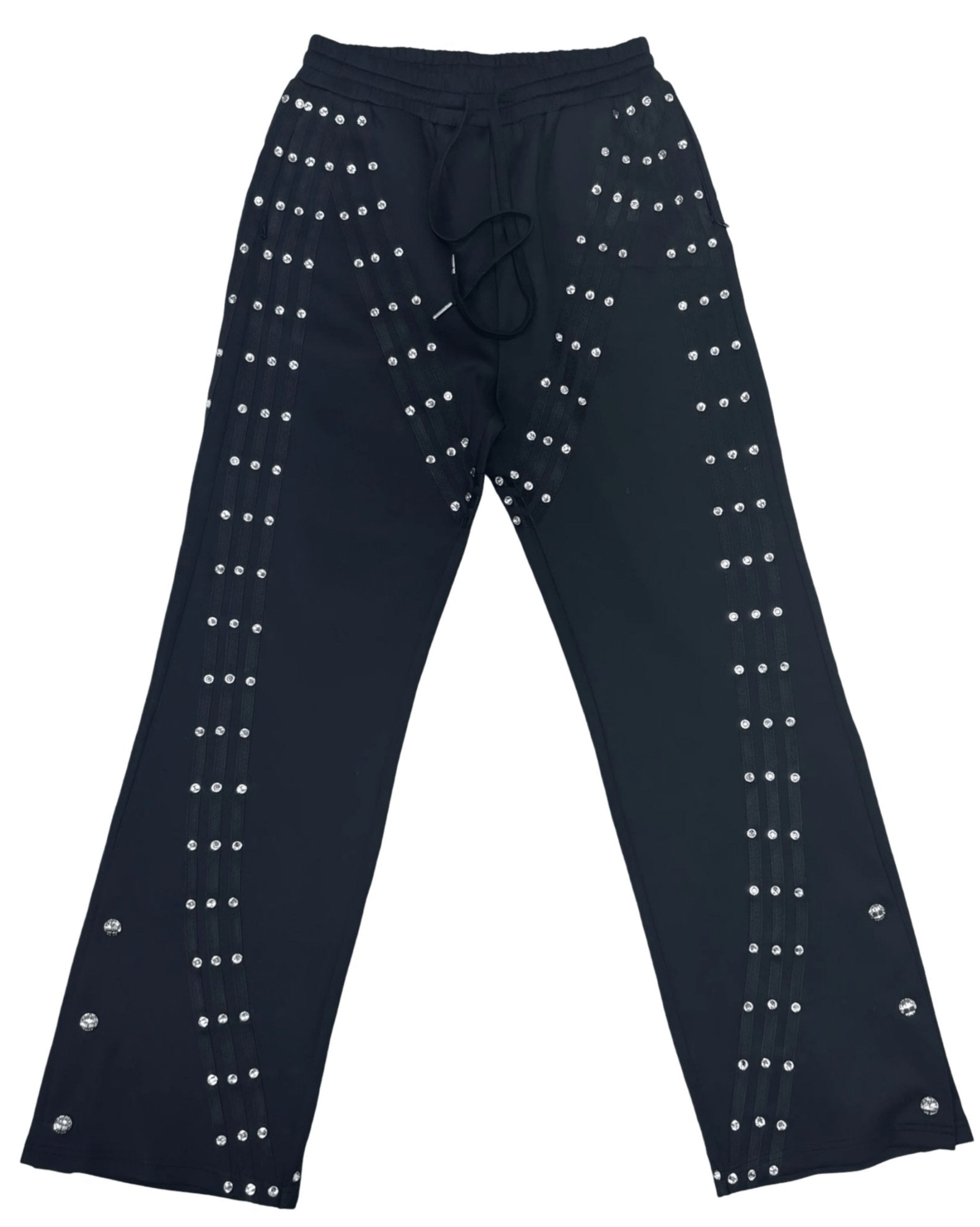 "MMMatrix" Flared Sweats 2.0 (Blackout/Rhinestone) - MMMBrand