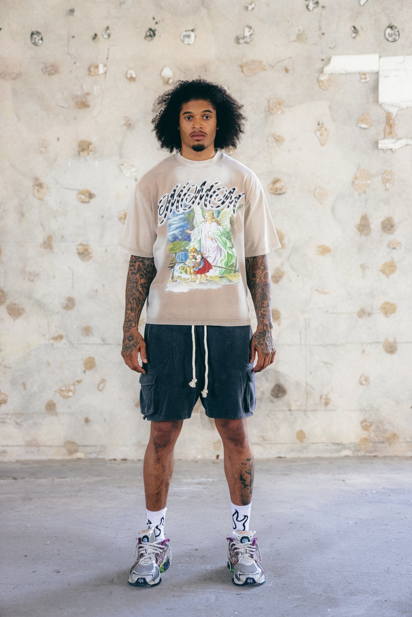 WASHED FRENCH TERRY CARGO SHORTS - MMMBrand