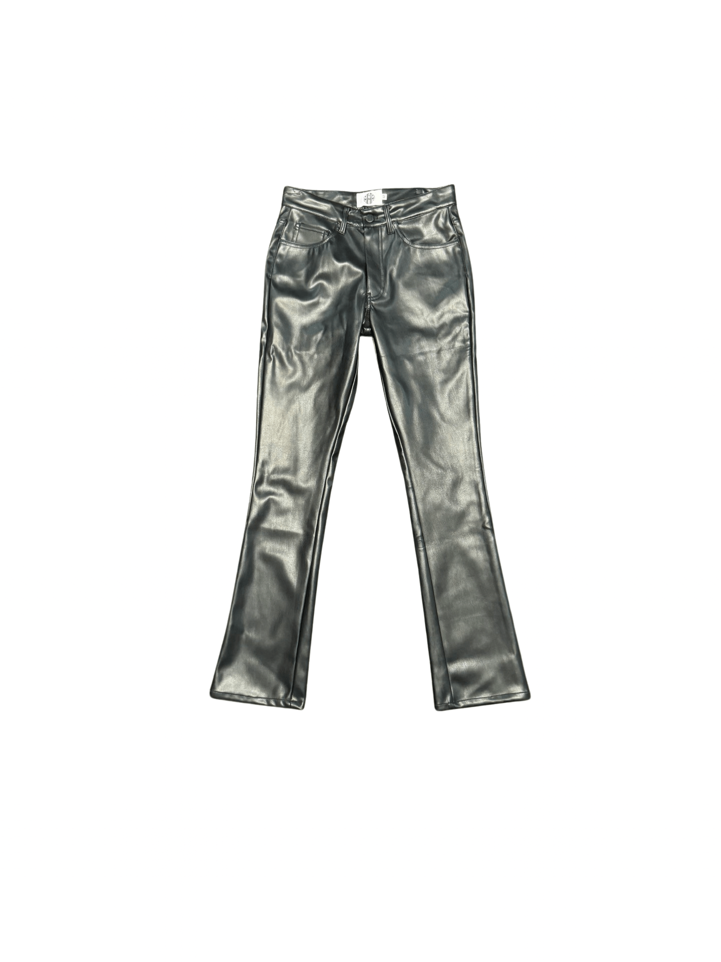 VEGAN LEATHER SLIM FIT JEANS BLACK - MMMBrand