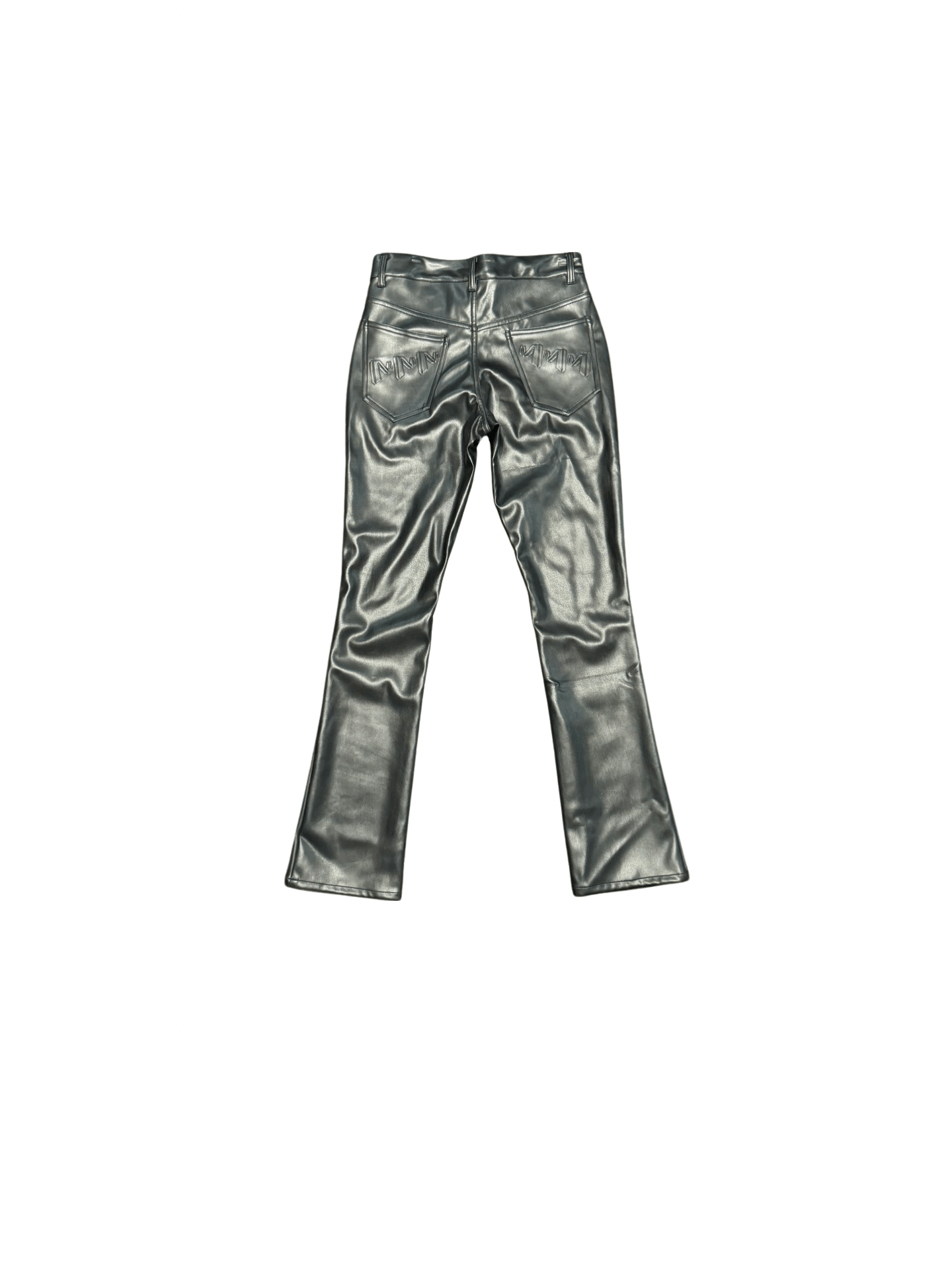VEGAN LEATHER SLIM FIT JEANS BLACK - MMMBrand