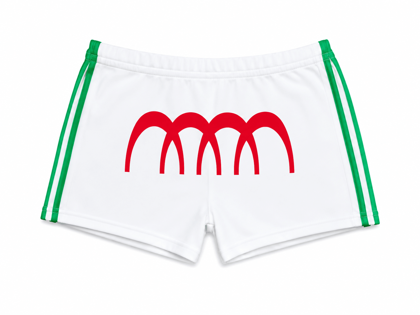 White No. 20 Football Mini Shorts - MMMBrand
