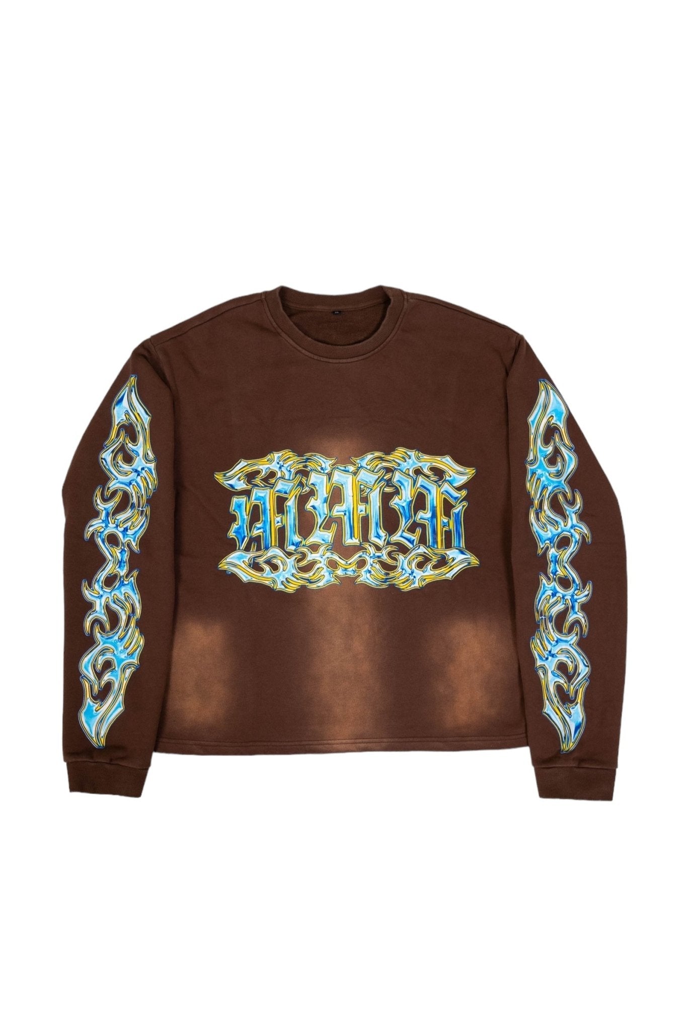 INFERNO SUN FADED CREWNECK BROWN - MMMBrand
