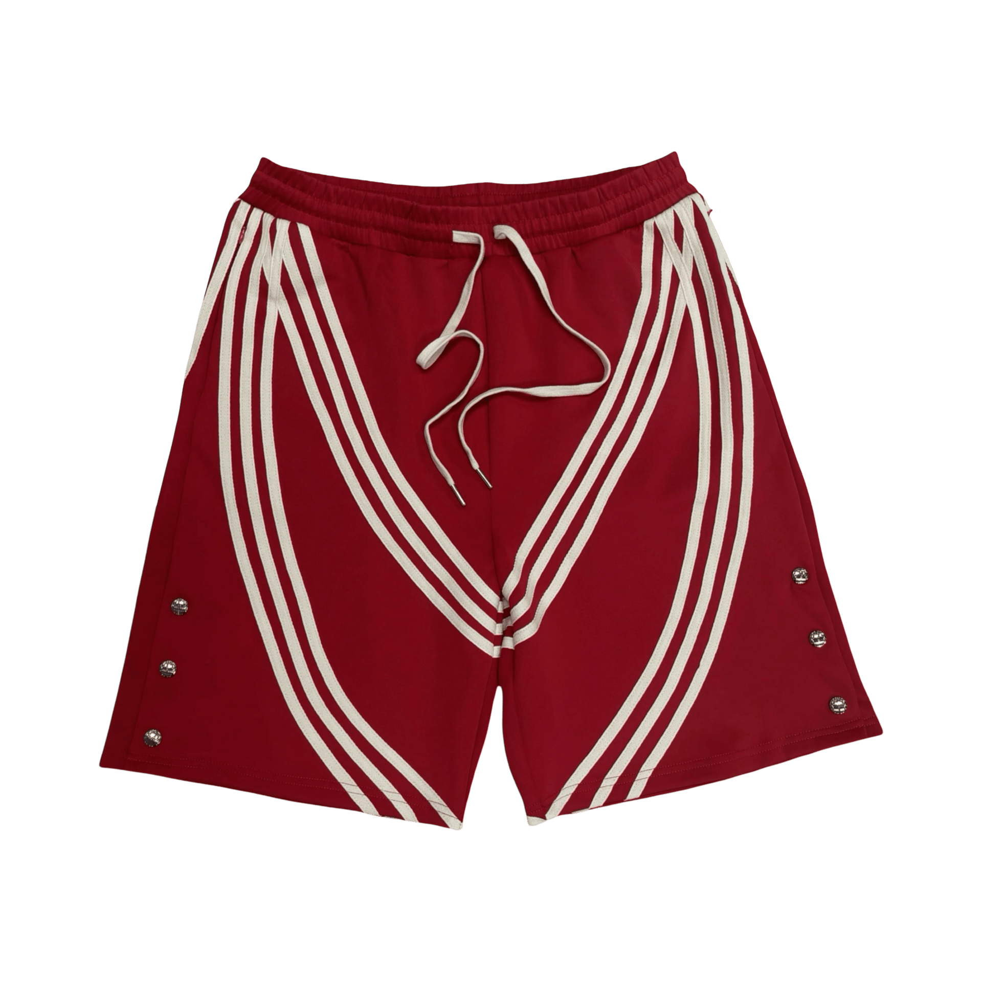 "MMMatrix" Snap Shorts (Rosso Scuderia/ Bianco Avorio)Red&Cream - MMMBrand
