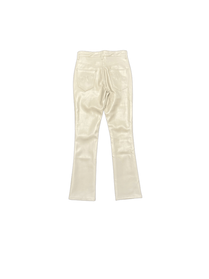 VEGAN LEATHER SLIM FIT JEANS KHAKI - MMMBrand