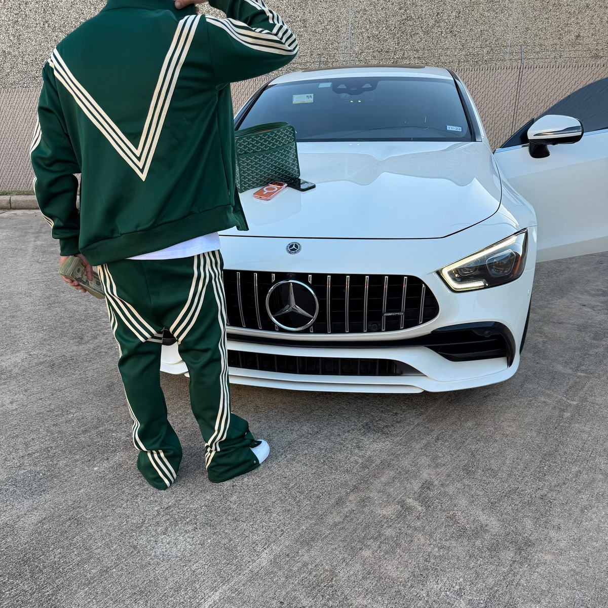 "MMMatrix" Jacket EmeraldGreen&Cream