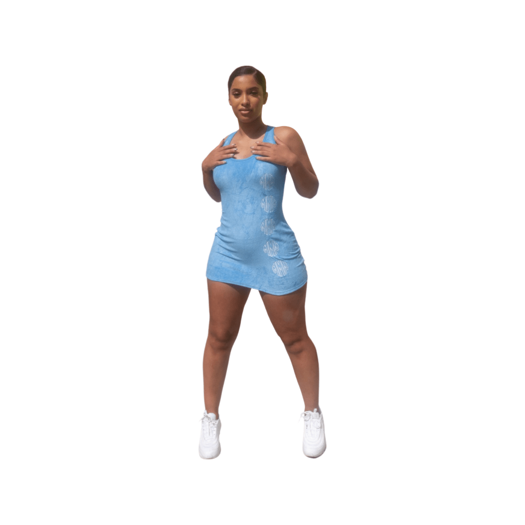 TOWEL LOGO DRESS BLUE - MMMBrand